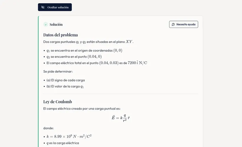 Detalle de solución de problema